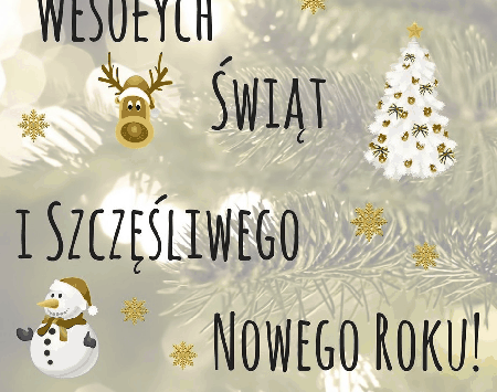 Biała choinka Wesołych Świąt Bożego Narodzenia
